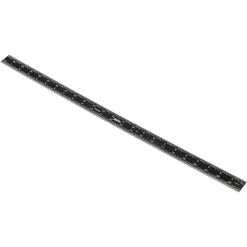 SPI 13-907-1 Steel Rule 24" OAL, 5R Graduation, Rigid, 1-1/8" OAW