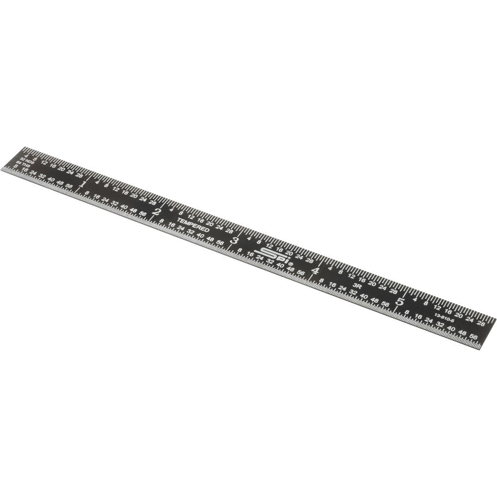 SPI 13-910-5 Steel Rule 6" OAL, 3R Graduation, Flexible, 1/2" OAW