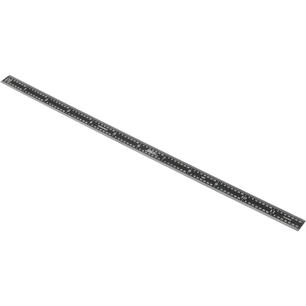 SPI 13-918-8 Steel Rule 12" OAL, 16R Graduation, Flexible, 1/2" OAW