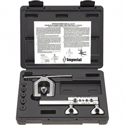 Imperial 93-FB Flaring Tools & Accessories Type Double Flaring Tool Kit  Kit Includes Flaring Bar, Yoke, 5 Adapters  PSC Code 5130