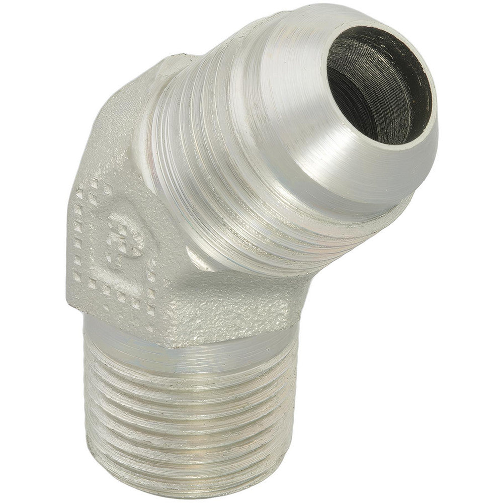 Parker 6-6 VTX-S Steel Flared Tube 45 Deg Male Elbow 3/8" OD, 37 deg Flared Angle