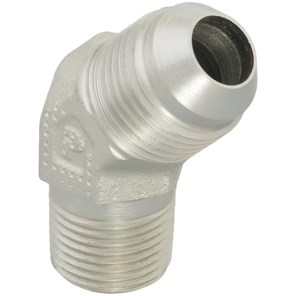 Parker 6-8 VTX-S Steel Flared Tube 45 Deg Male Elbow 3/8" OD, 37 deg Flared Angle