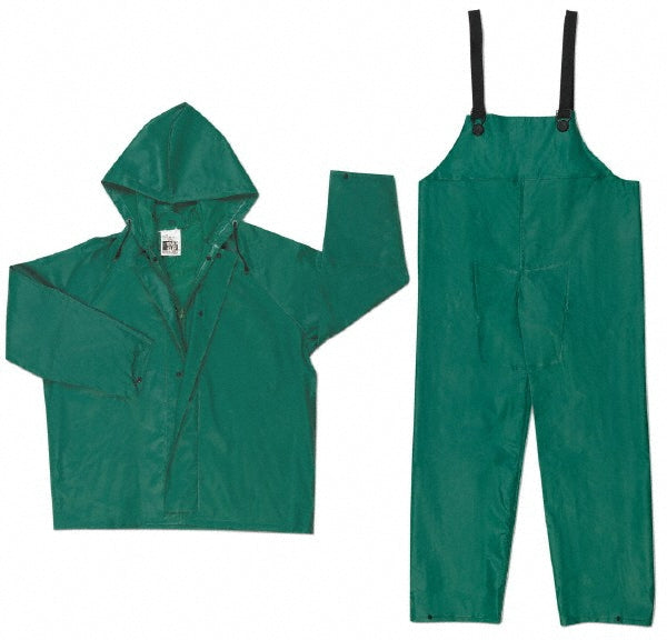 MCR Safety 3882S Rain Suit with Pants Size Small, Non-Hazardous Protection, Green, Nylon & PVC