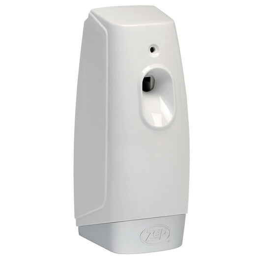 ZEP Inc 689801 Air Freshener Dispensers & Systems Activation Method Metered Aerosol  Mount Type Surface Wall  Dispensing Method Continuous Scent Spray Time Release  Dispenser Color White  Batteries Included No  Battery Chemistry Alkaline