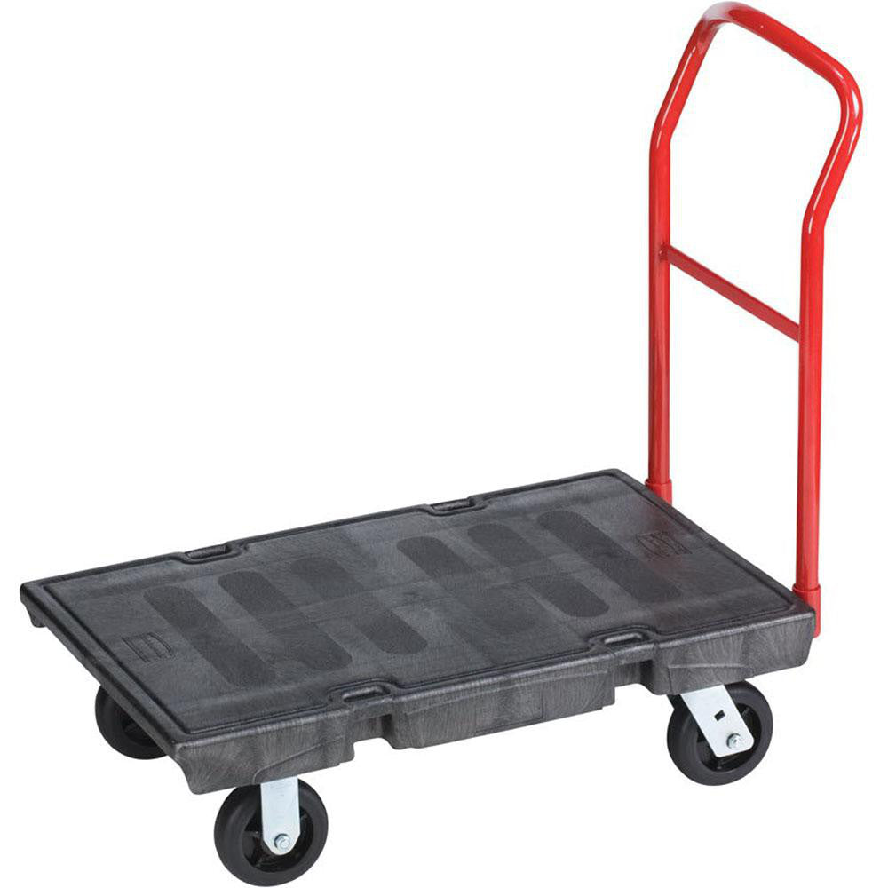 Rubbermaid FG440300BLA Heavy Duty Platform Truck, 24" x 36", 6" TPR Casters, 1000 lb. Capacity, Black