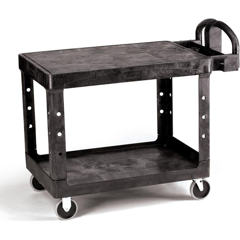 Rubbermaid FG452500BLA Standard Utility Cart Plastic, Black