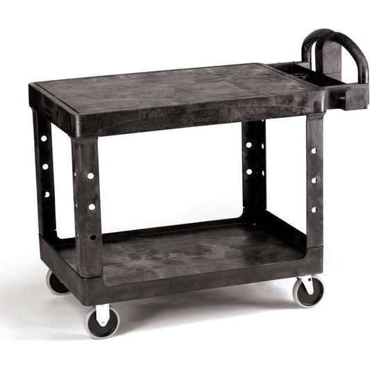 Rubbermaid FG452500BLA Standard Utility Cart Plastic, Black