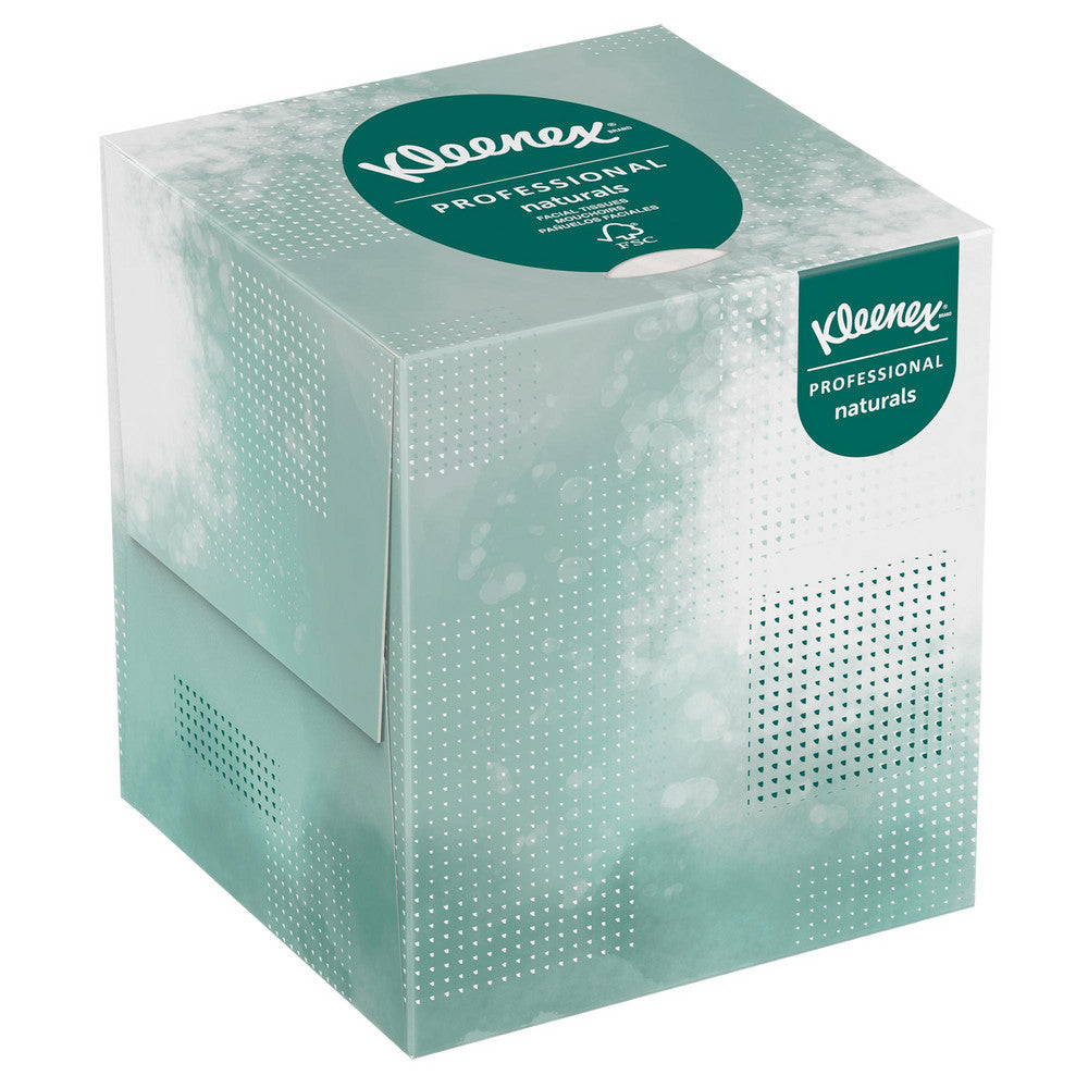 Kleenex 21272 Kleenex Professional Naturals Boutique Facial Tissue Cube for Business (21272), Upright Face Tissue Box, 2-ply