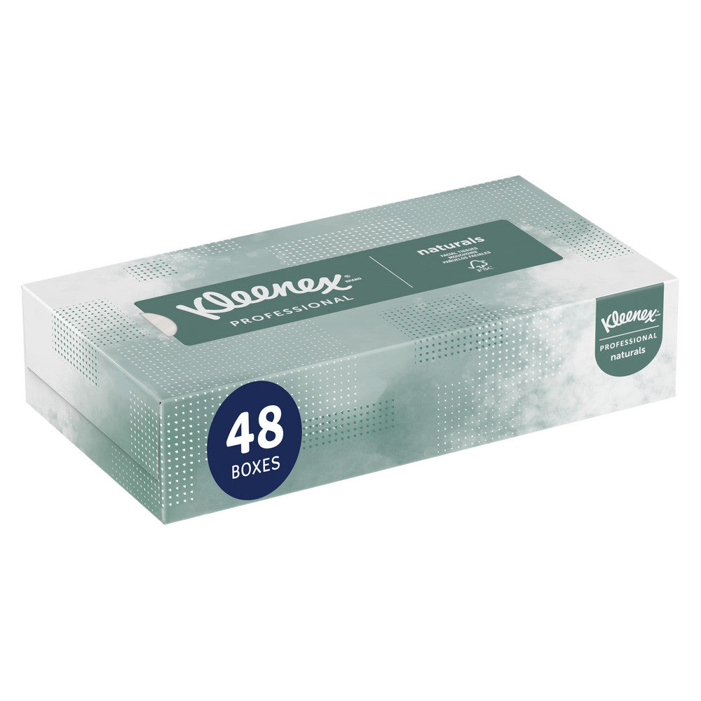 Kleenex 21601 Kleenex Professional Naturals Facial Tissue for Business (21601), Flat Face Tissue Box, 2-ply