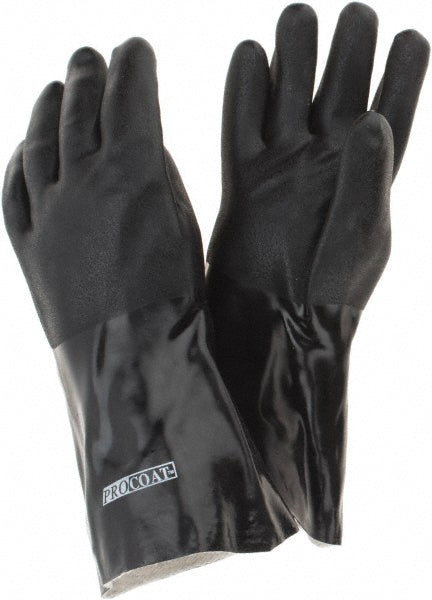 PIP 58-8240DD Chemical Resistant Gloves ProCoat® Procoat, Size One Size, Polyvinylchloride-Coated, Cotton, Supported