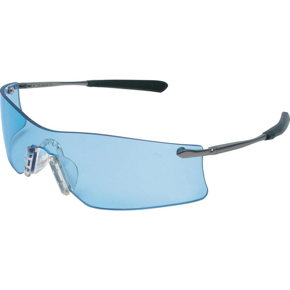 MCR Safety T4113AF Safety Glasses Anti-Fog, Polycarbonate, Blue Lenses, Frameless