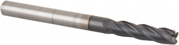 Kyocera SGS Precision Tools 38158 Corner Radius End Mill 1/8" Dia, 1/2" LOC, 0.02" Radius, 4 Flutes, Solid Carbide
