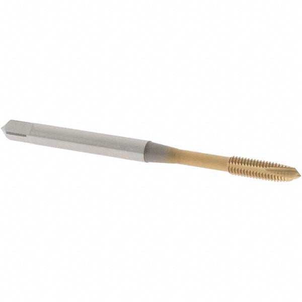 OSG 1111500105 Spiral Point Tap M3x0.5 Metric, 3 Flutes, Plug Chamfer, 6H Class of Fit, HSS-E-PM, TiN Coated