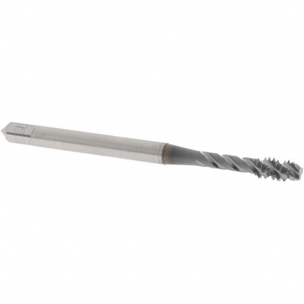 OSG 2912408 Spiral Flute Tap #6-32, UNC, 3 Flute, Modified Bottoming Chamfer, 2B Class of Fit, Vanadium High-Speed Steel, TiCN Finish