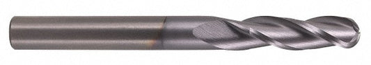 Hertel EM99924734 Ball End Mill 1/4" Dia, 3/4" LOC, 3 Flute, Solid Carbide