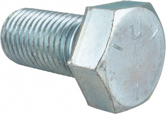HHCS Made In USA MSC79461398-1 Hex Head Cap Screw 1-1/4 - 7 x 2-1/2", Grade 5 Steel, Zinc-Plated