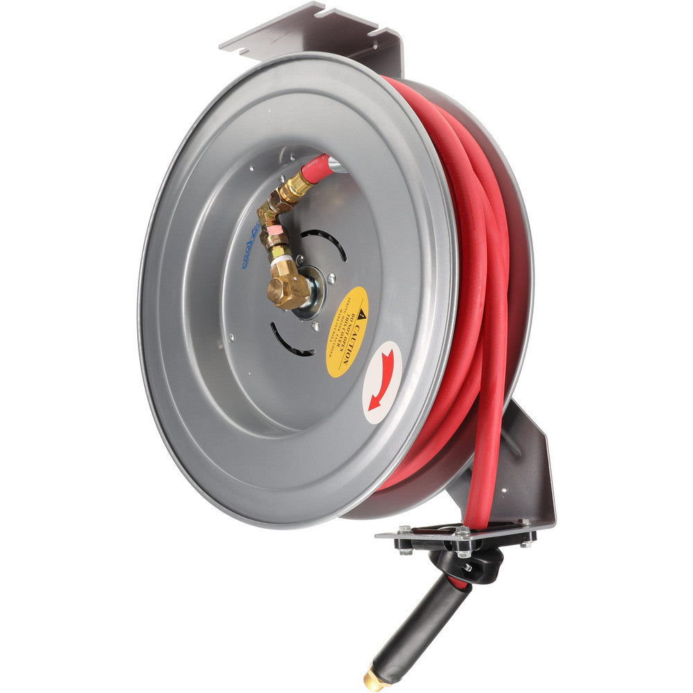Pro-Source 2830055010PRO Hose Reel with Hose 1/2" ID Hose x 50', Spring Retractable