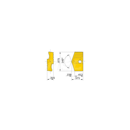 Mitsubishi 359873 Replaceable Drill Tips TAWNH0056T VP15TF,  VP15TF