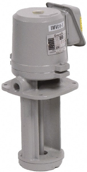 Graymills IMV08-E Immersion Pump 1/8 hp, 115/230V, 0.7/0.35A, 1 Phase, 3,450 RPM, Cast Iron Housing