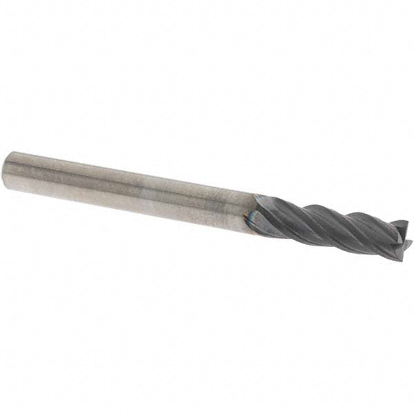 OSG HP441-1875 Square End Mill 3/16'' Dia, 5/8'' LOC, 3/16'' Shank Dia, 2'' OAL, 4 Flutes, Solid Carbide