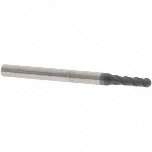 OSG HP441-0938-BN Ball End Mill 0.0938" Dia, 0.3125" LOC, 4 Flute, Solid Carbide