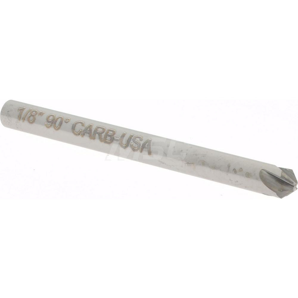 Hertel 334-001070 Countersink 1/8" Head Dia, 90.00 deg Included Angle, 4 Flute, Solid Carbide, Right Hand Cut