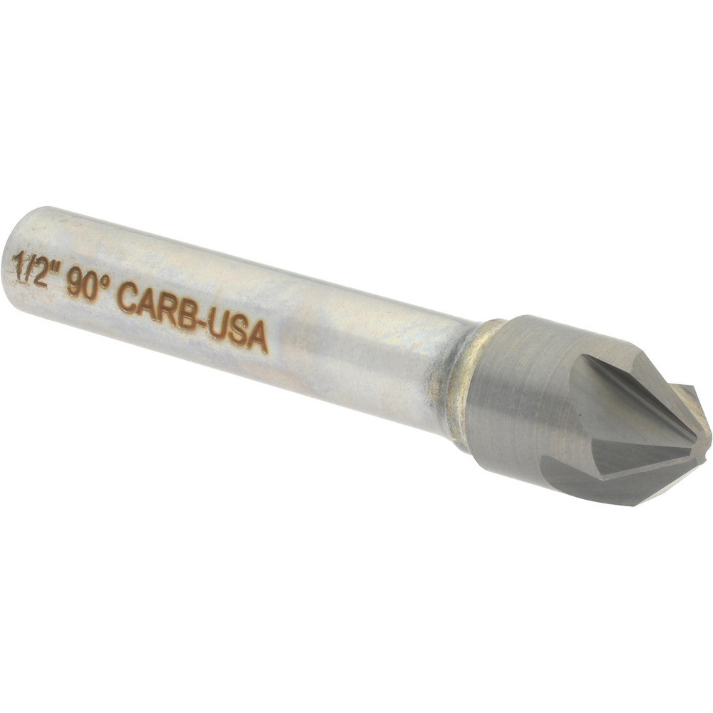 Hertel 334-006070 Countersink 1/2" Head Dia, 90.00 deg Included Angle, 4 Flute, Solid Carbide, Right Hand Cut
