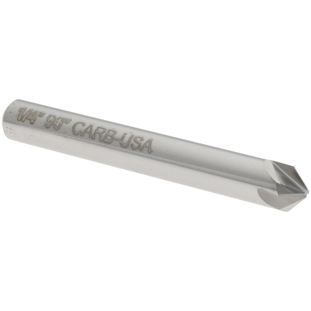 Hertel 334-003070 Countersink 1/4" Head Dia, 90.00 deg Included Angle, 4 Flute, Solid Carbide, Right Hand Cut