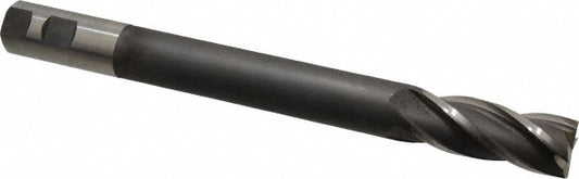 Hertel H79573853 Square End Mill 1'' Dia, 2-1/2'' LOC, 1'' Shank Dia, 10-1/4'' OAL, 4 Flutes, High Speed Steel