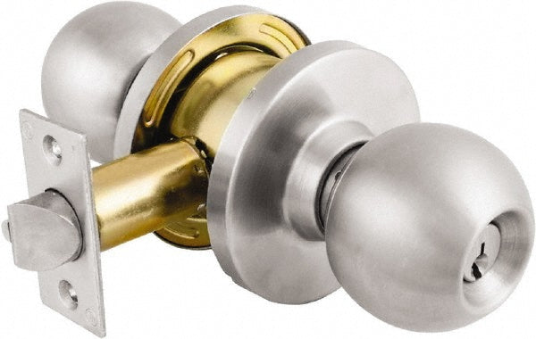 Master Lock BLC0132DKA4 Up to 1-3/4" Door Thickness, Brushed Chrome Entrance Knob Lockset