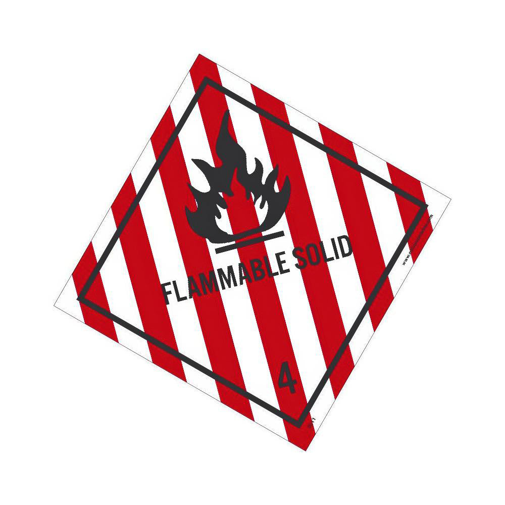 AccuformNMC DL11ALV Flammable Solid DOT Shipping Label