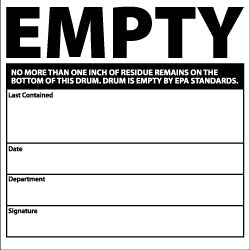 AccuformNMC HW35AL 1 Qty Empty No More than One Inch of Residue Remains on the Bottom of This Drum. Drum Is Empty by EPA Standards. Last Contained™