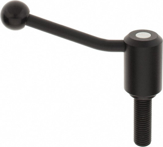 KIPP K0108.4201X60 Threaded Stud Tension Lever Adjustable Clamping Handle M20 x 2.50 Thread, 1.61" Hub Dia, Steel