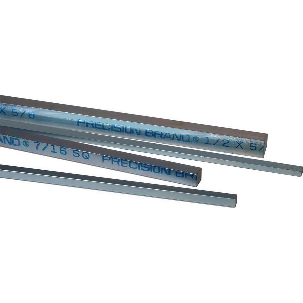 Precision Brand Products 14250 Key Stock Key Stock Type Square Key Stock  Material Low-Carbon Steel  Width (Inch) 1/4  Height (Inch) 1/4  Finish Zinc  Length (Inch) 12