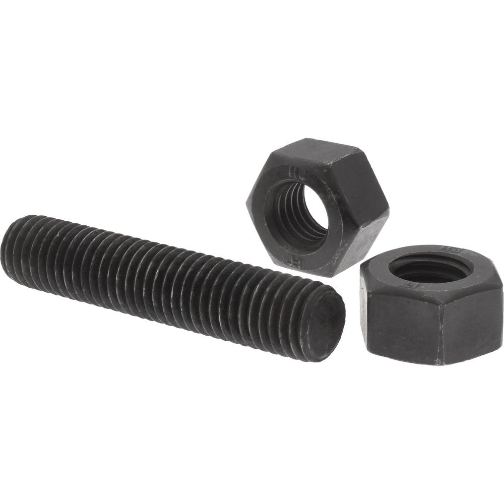 Value Collection K74000176 5/8-11, 3" Long, Uncoated, Steel, Fully Threaded Stud with Nut