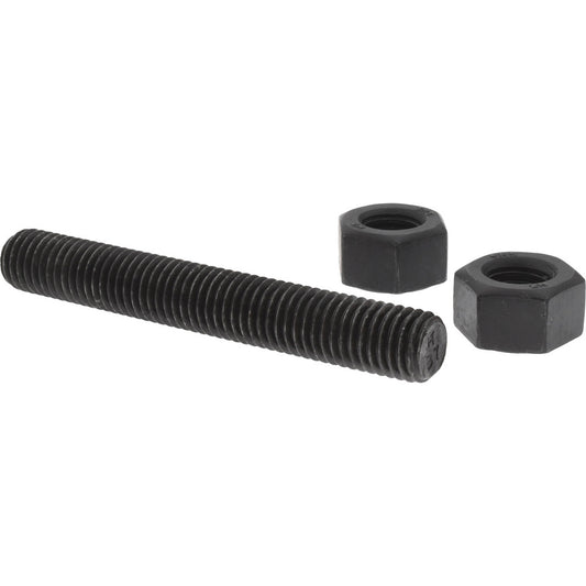 Value Collection K74000182 5/8-11, 4-1/2" Long, Uncoated, Steel, Fully Threaded Stud with Nut