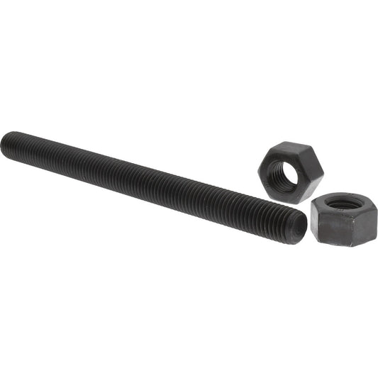Value Collection K74000141 3/4-10, 9" Long, Uncoated, Steel, Fully Threaded Stud with Nut