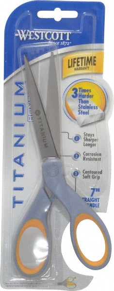 Westcott 13526 Shears 7" OAL, 2-3/4" LOC, Titanium Blades