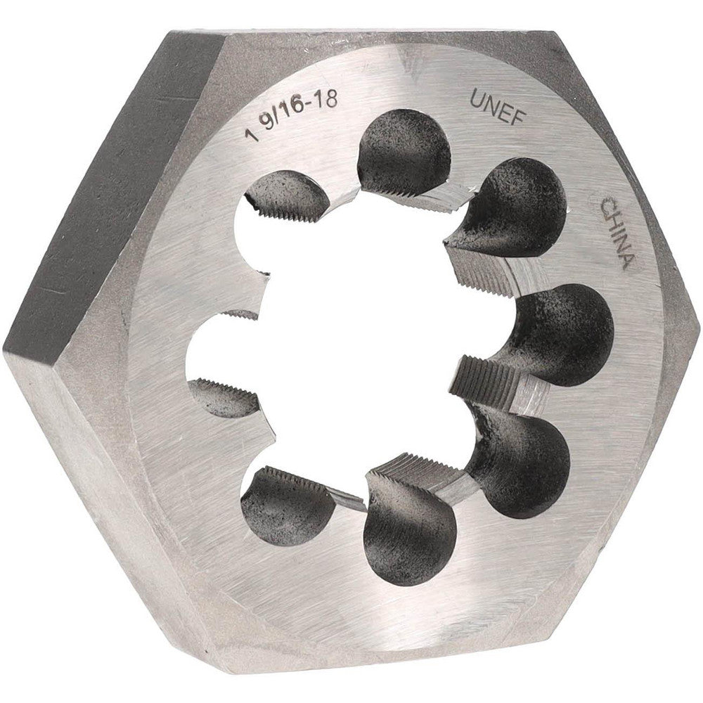 Value Collection 365-1368 Hex Rethreading Die 1-9/16-18, 1" Thick, Right Hand, Carbon Steel