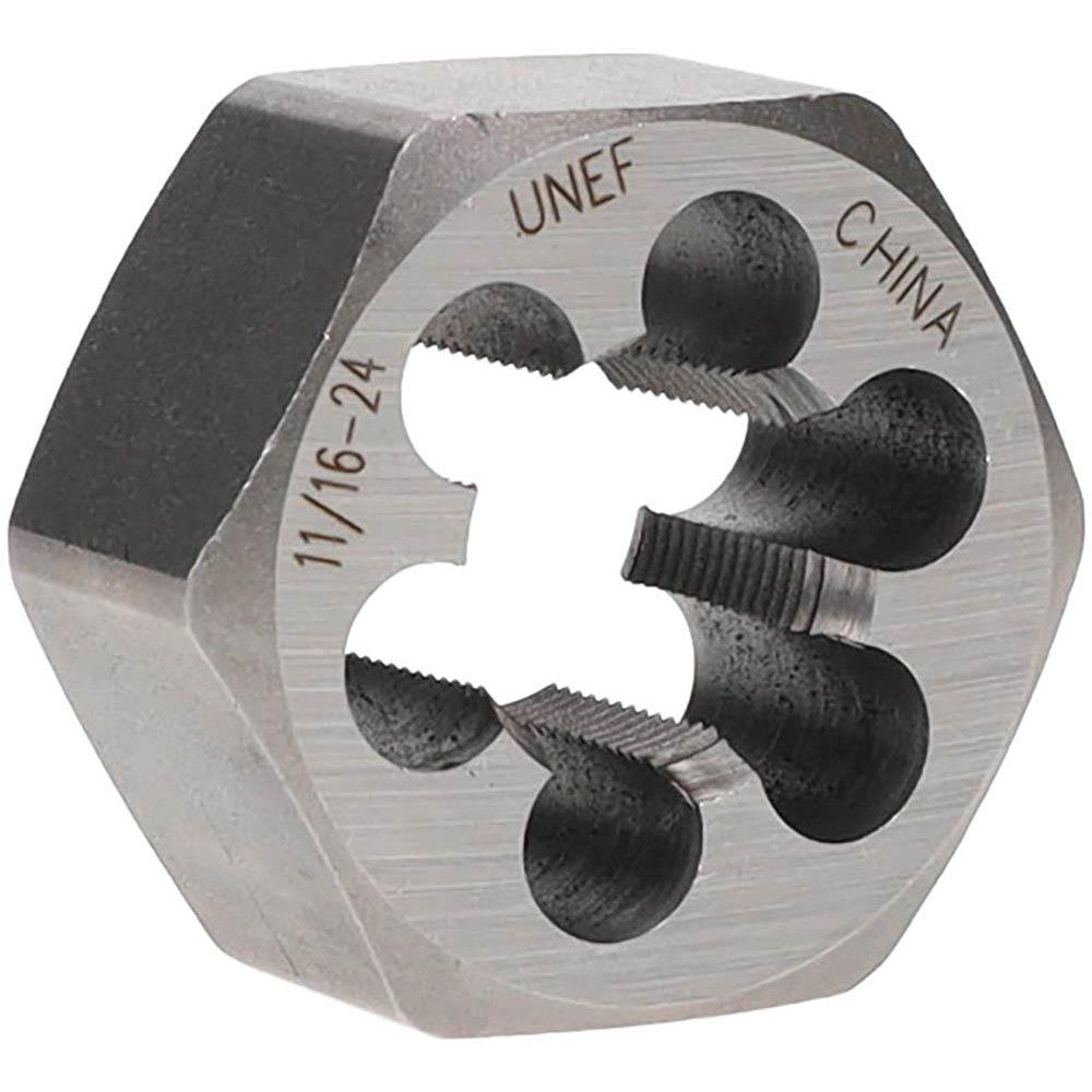 Value Collection 365-1058 Hex Rethreading Die 11/16-24, Right Hand, Carbon Steel