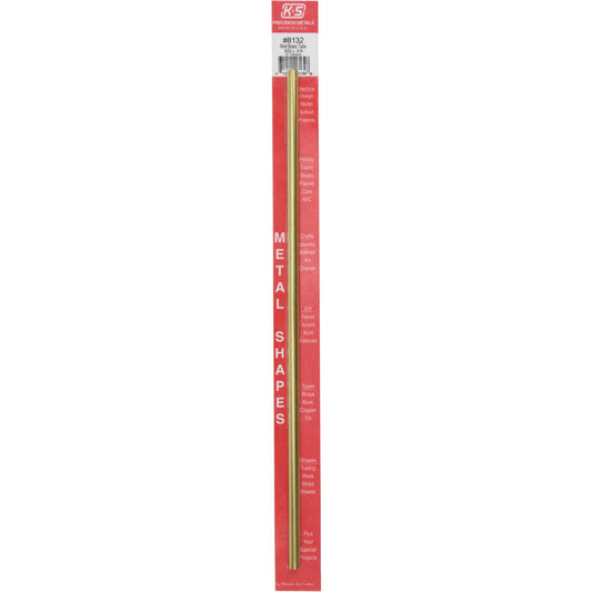 Select 8132 9/32" Outside Dia x 12" Long, Yellow Brass Round Tube