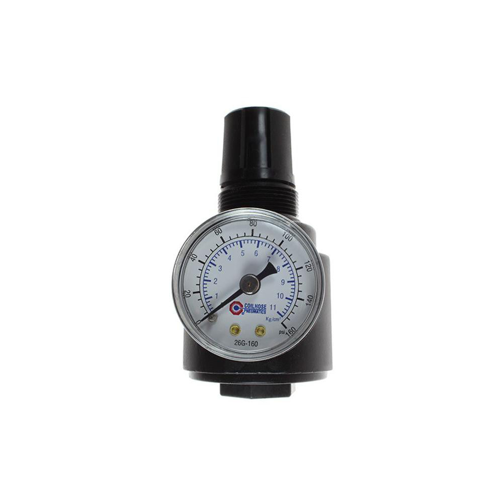 Coilhose Pneumatics 26R2-G Compressed Air Regulator 1/4" NPT, 250 Max psi, Compact