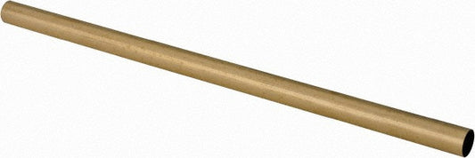 Select 8141 9/16" Outside Dia x 12" Long, Yellow Brass Round Tube
