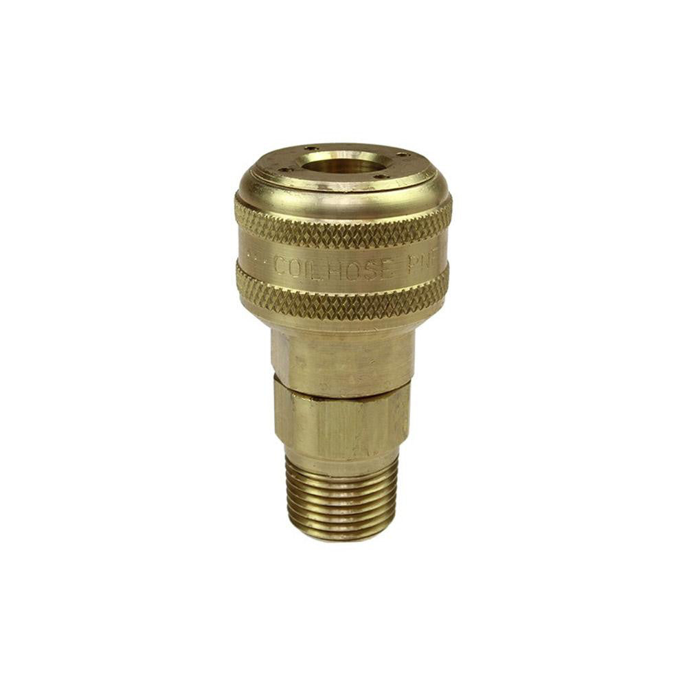 Coilhose Pneumatics 155A Pneumatic Hose Coupling 3/8" Thread, 1/4" Body Dia, Industrial Interchange