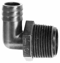 NewAge Industries 5013533 Barbed Tube Elbow 3/8" Barbs, 1/2" NPT