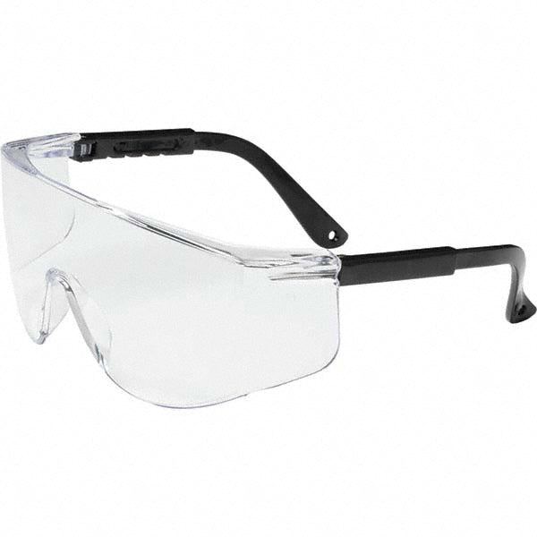 Bouton 250-03-0080 Safety Glasses Uncoated, Polycarbonate, Clear Lenses, Frameless