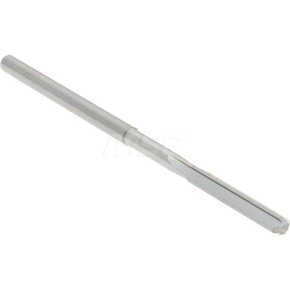 Hertel 79889234 Chucking Reamer 0.0990" Dia, 2-1/4" OAL, 5/8" Flute Length, Straight Flute, Straight-Cylindrical Shank, Solid Carbide