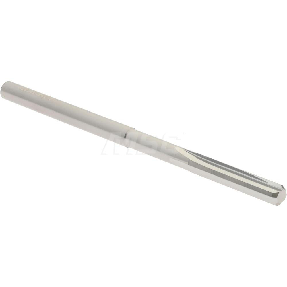 Hertel 79889416 Chucking Reamer 0.1255" Dia, 2-1/4" OAL, 5/8" Flute Length, Straight Flute, Straight-Cylindrical Shank, Solid Carbide