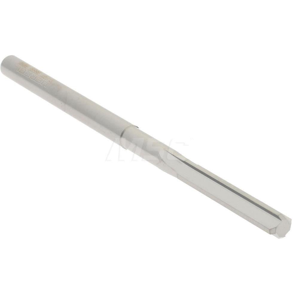 Hertel 79889515 Chucking Reamer 0.1370" Dia, 2-1/2" OAL, 3/4" Flute Length, Straight Flute, Straight-Cylindrical Shank, Solid Carbide