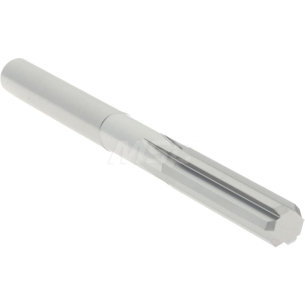 Hertel 79889937 Chucking Reamer 0.2600" Dia, 3-1/4" OAL, 1-1/8" Flute Length, Straight Flute, Straight-Cylindrical Shank, Solid Carbide